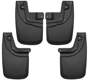 Toyota Tacoma Mud Guards - Front + Rear - Husky Liners - FormFit Design - Black - `05-`15